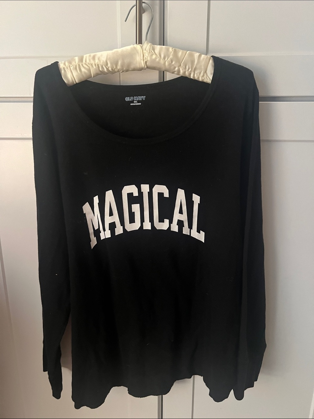 Old Navy Black Long-Sleeve Tee with 'MAGICAL' Graphic